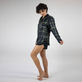 Silk Dreamscape Shorts Black Check