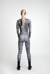 ZEBRA PRINT STRETCH JUMPSUIT