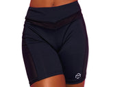 Power Mesh Cut Out Biker Short 6”