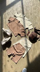 Everyday Crossover Shorts in Tan