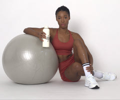 POWERFLOW HIGH-RISE BIKER SHORTS BURNT ORANGE