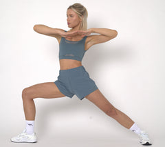 POWERFLOW MEDIUM SUPPORT SPORTS BRA SLATE BLUE