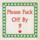 Embroidered Please Fuck Off by Nine Artwork