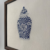 Ginger Jar #2 Embroidered Art Work