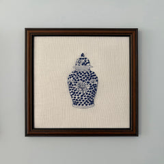 Ginger Jar #2 Embroidered Art Work