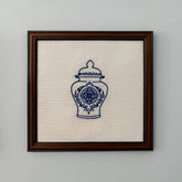 Ginger Jar #4 Embroidered Art Work