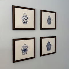 Ginger Jar #4 Embroidered Art Work