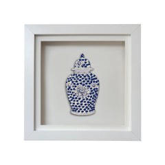 Ginger Jars Set of 4 Embroidered Artwork
