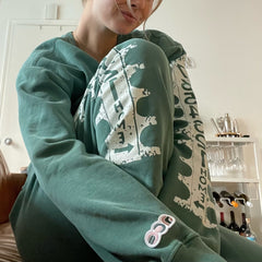 Unisex Tennis Score Tube Sweatpants in Green