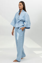 Blue Heavy Linen Shirt Perfect Days