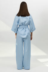 Blue Heavy Linen Shirt Perfect Days