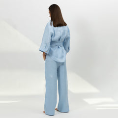 Blue Heavy Linen Shirt Perfect Days