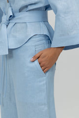 Blue Heavy Linen Shirt Perfect Days