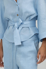 Blue Heavy Linen Shirt Perfect Days