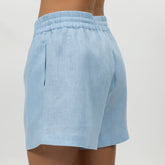 Blue Heavy Linen Shorts Perfect Days