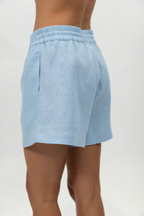 Blue Heavy Linen Shorts Perfect Days