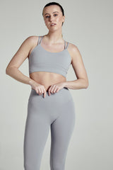 Move Bra Stone Grey - Avenue Athletica