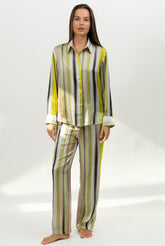SILK PYJAMAS ART STRIPES