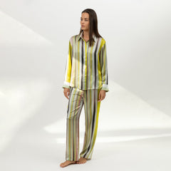 Art Stripes Silk Pants
