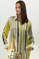 Art Stripes Silk Shirt