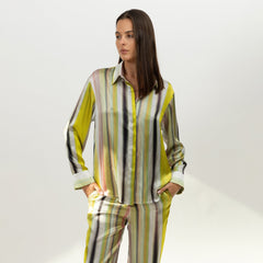 Art Stripes Silk Shirt