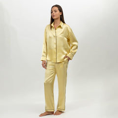 The Lady Silk Pants Panna Cotta