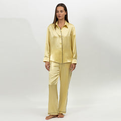 The Lady Silk Pants Panna Cotta