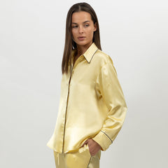 The Lady Silk Shirt Panna Cotta