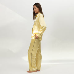 The Lady Silk Pants Panna Cotta