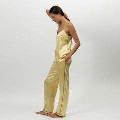 The Lady Silk Pants Panna Cotta