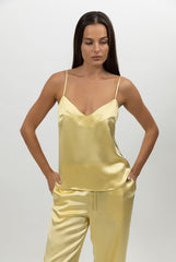 The Lady Silk Pants Panna Cotta