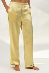 The Lady Silk Pants Panna Cotta