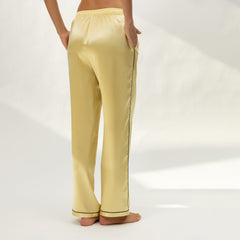 The Lady Silk Pants Panna Cotta