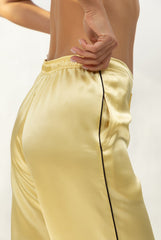 The Lady Silk Pants Panna Cotta
