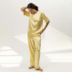 The Lady Silk T-Shirt Panna Cotta