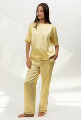 The Lady Silk T-Shirt Panna Cotta