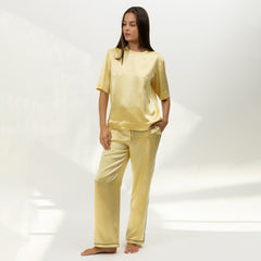 The Lady Silk T-Shirt Panna Cotta