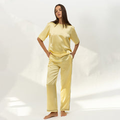 The Lady Silk T-Shirt Panna Cotta