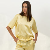 The Lady Silk T-Shirt Panna Cotta