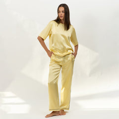 The Lady Silk T-Shirt Panna Cotta