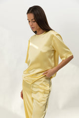 The Lady Silk T-Shirt Panna Cotta