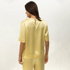 The Lady Silk T-Shirt Panna Cotta