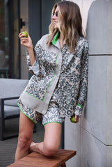 Silk Shorts Animal Print