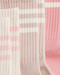 Varsity Premium Cotton Pilates Yoga Grip Socks - 3 Pack Nostalgia