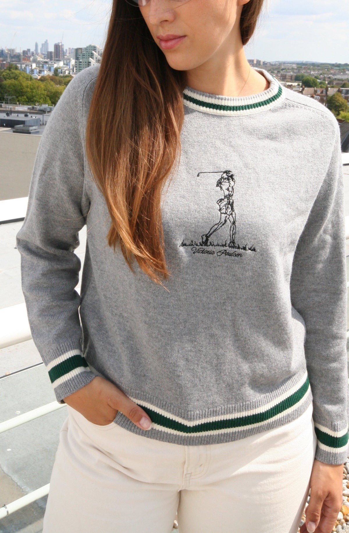 Resa Crew Neck Sweater- Grey