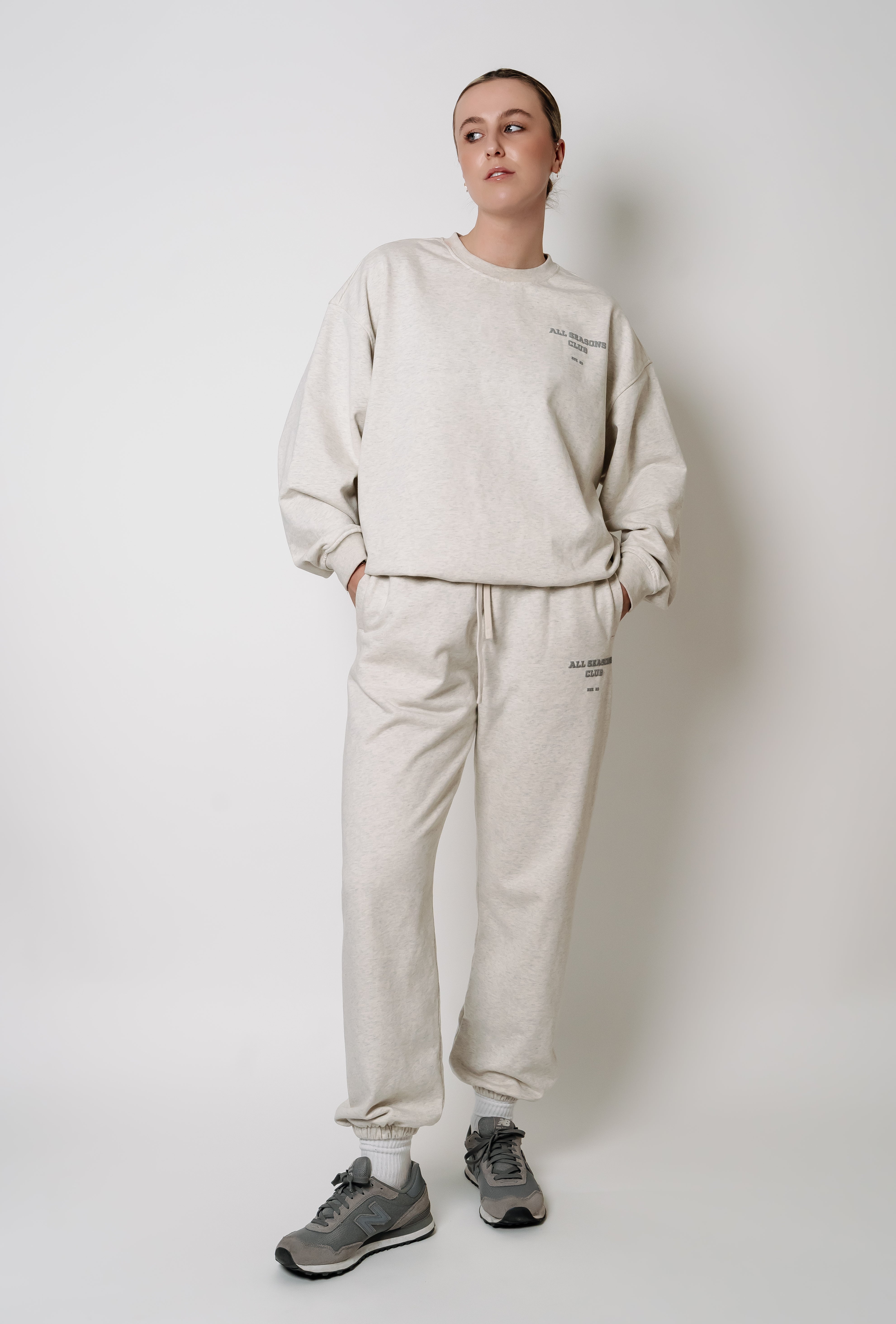 All Seaons Club Sweatpants Grey Marl - Avenue Athletica