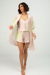 Silk Dreamscape Shorts Pink Flower