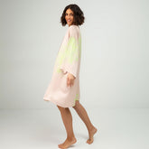 Silk Dreamscape Short Kimono Robe Pink Flower