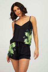 Silk Dreamscape Camisole Black Flower