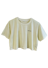 Washed Lemon Cropped Tee
